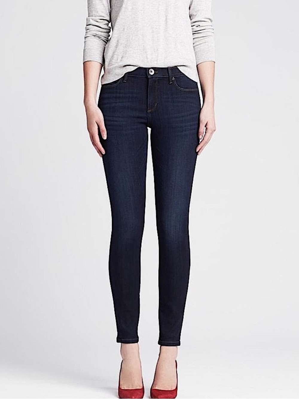 Express mid rise dark wash skinny